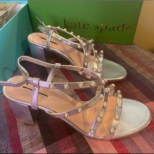 Kate Spade Wynne Silver Sandal size 8.5